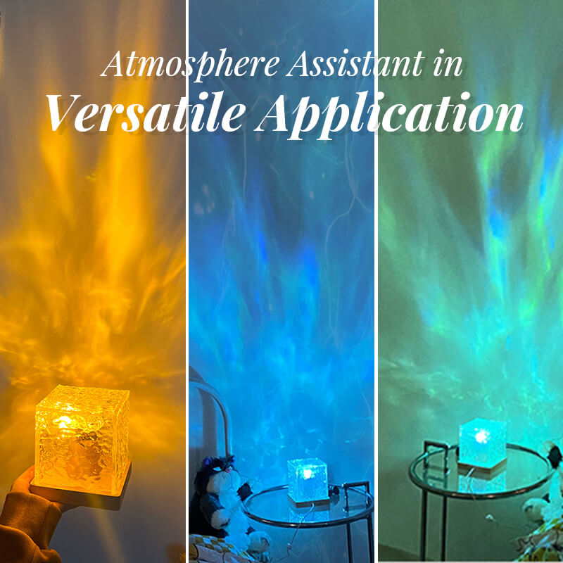 🎁 Cadeaux Priviléges de Noël🎄 PROJECTEUR ONDES ROTATIF - Effet Océan Dynamique, 16 Couleurs Changeantes, Parfait pour Soins Bébé et Décoration Chambre 🌙🚤💫