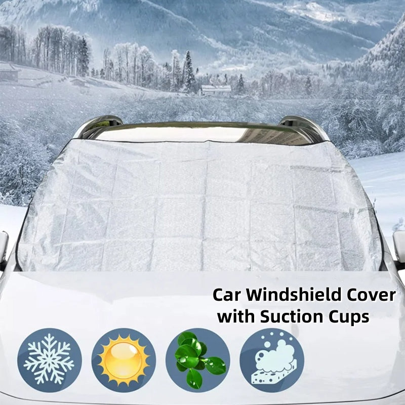 📢📢50% DE RÉDUCTION !! ⏰ Protection de pare-brise à ventouses, bloque 99 % des UV, protège du givre et de la neige ❄️