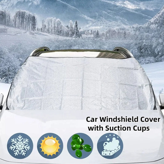 📢📢50% DE RÉDUCTION !! ⏰ Protection de pare-brise à ventouses, bloque 99 % des UV, protège du givre et de la neige ❄️