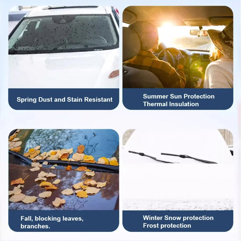📢📢50% DE RÉDUCTION !! ⏰ Protection de pare-brise à ventouses, bloque 99 % des UV, protège du givre et de la neige ❄️