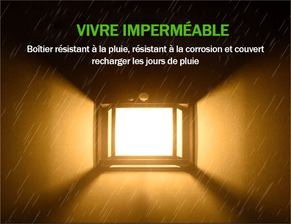 Applique murale solaire à détecteur de mouvement en tungstène