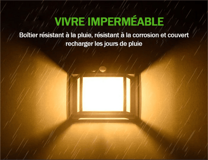 Applique murale solaire à détecteur de mouvement en tungstène