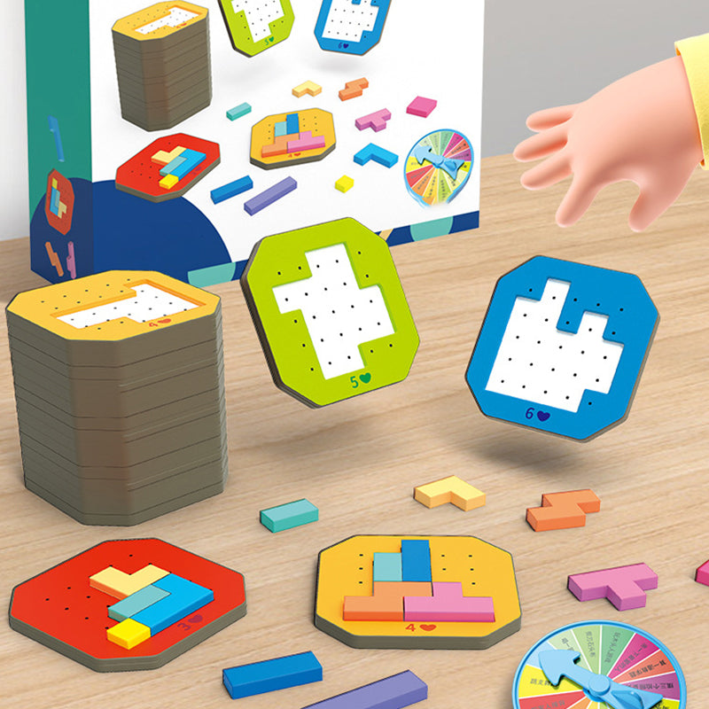 Jeu de Puzzle en Blocs Colorés - Ensemble 128 Pièces