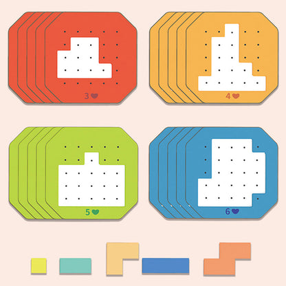Jeu de Puzzle en Blocs Colorés - Ensemble 128 Pièces
