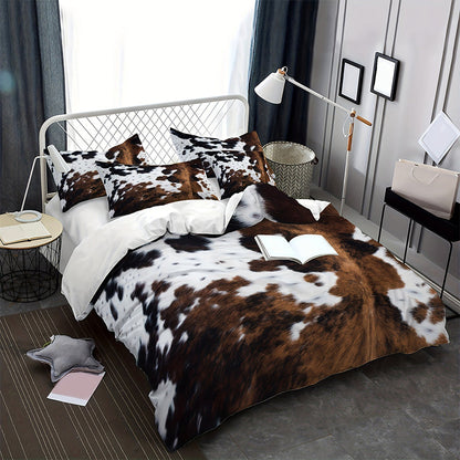 🐮 50% DE RÉDUCTION ! 🛏️ Housse de Couette Imprimé Vache – Doux & Léger, Déco Ludique, Ensemble Complet ✨