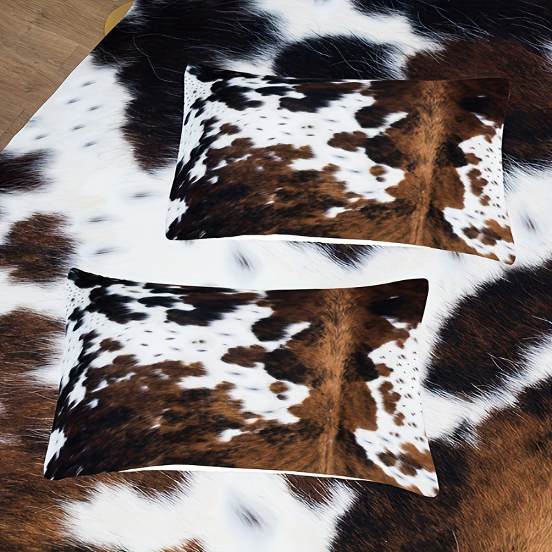 🐮 50% DE RÉDUCTION ! 🛏️ Housse de Couette Imprimé Vache – Doux & Léger, Déco Ludique, Ensemble Complet ✨