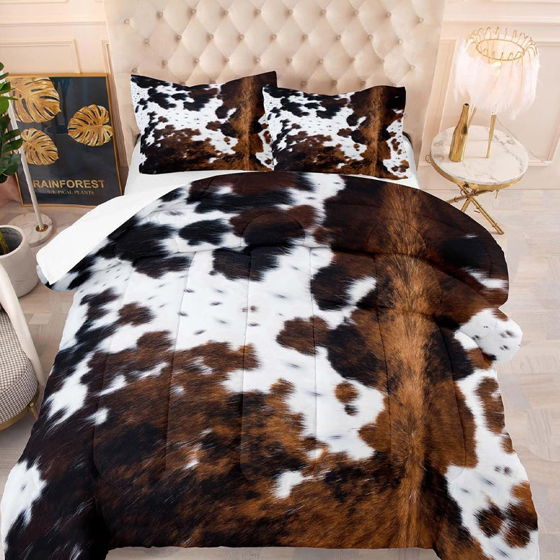 🐮 50% DE RÉDUCTION ! 🛏️ Housse de Couette Imprimé Vache – Doux & Léger, Déco Ludique, Ensemble Complet ✨