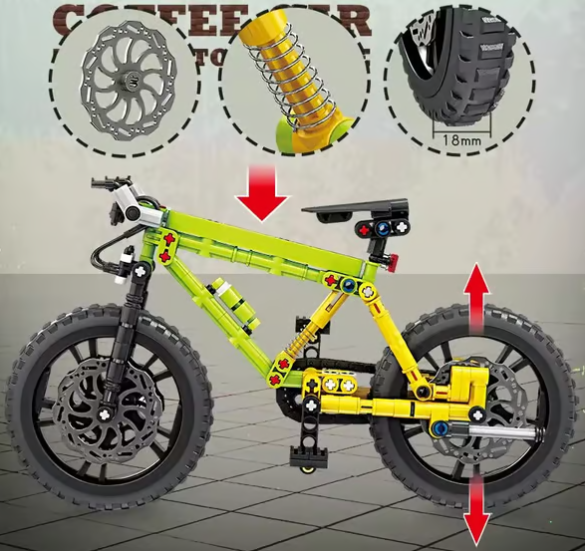 🎄 Promotion Exceptionnelle de Noël🎁Ensemble de blocs de construction pour VTT sympa, cadeau créatif !
