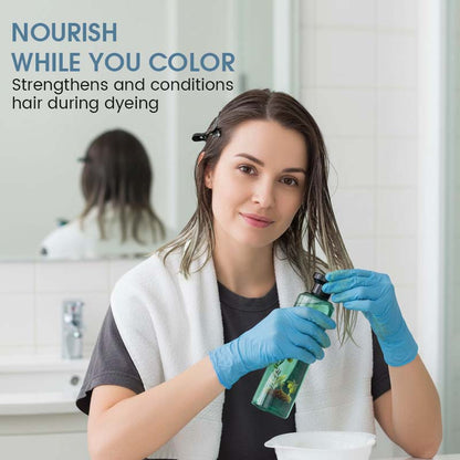 🎄 Offre Spéciale de Noël ! 🎁 COLORATION BOTANIQUE - 98% d'Ingrédients d'Origine Naturelle, Couverture des Cheveux Blancs et Brillance Intense, Soin Végétal aux Huiles Essentielles 🌸🧴