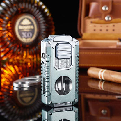 Briquet torche rechargeable 5 en 1 avec coupe-cigare