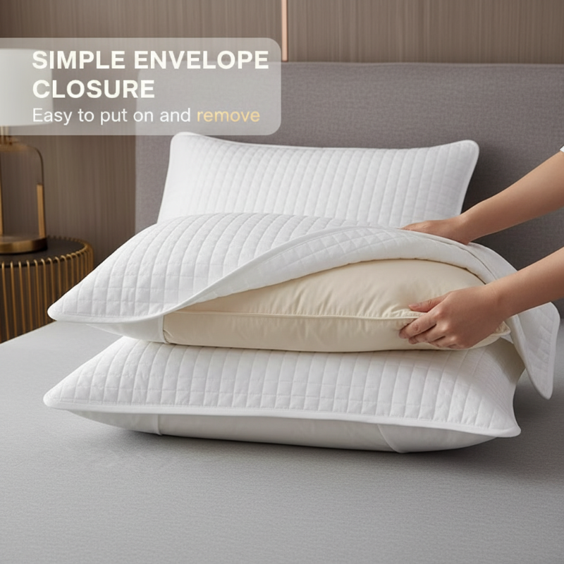 Protège-oreiller matelassé pour prévenir le jaunissement