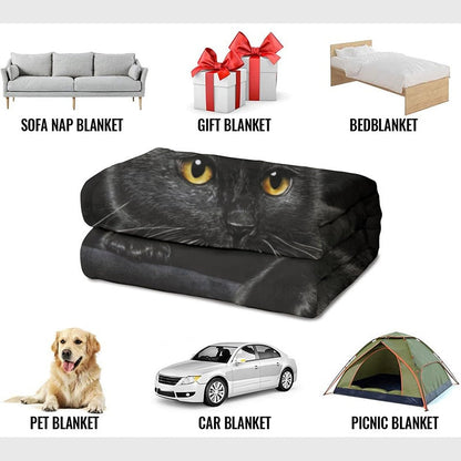 ⏳DERNIER JOUR DES SOLDES 50 % DE RÉDUCTION !⏰🐱Chat noir – Couverture douillette pour toutes les saisons