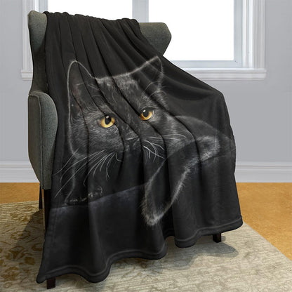 ⏳DERNIER JOUR DES SOLDES 50 % DE RÉDUCTION !⏰🐱Chat noir – Couverture douillette pour toutes les saisons