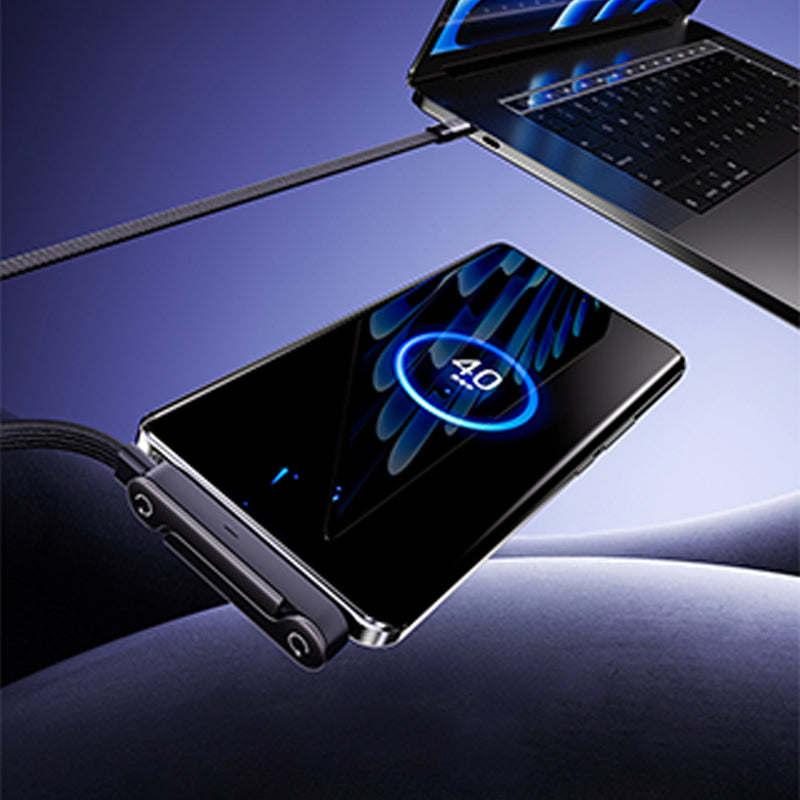 📢📢50 % de réduction !!! ✨Câble de recharge rapide 240 W avec support pour téléphone réglable