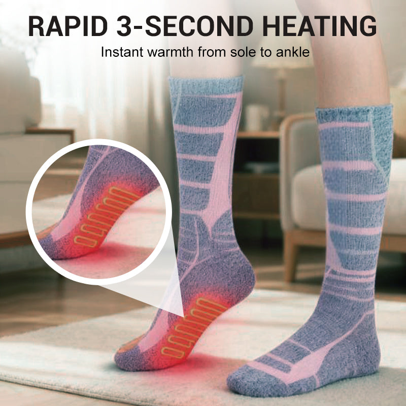 Chaussettes chauffées avec batteries rechargeables de 5000mAh - Confort hivernal ultime pour chaque aventure