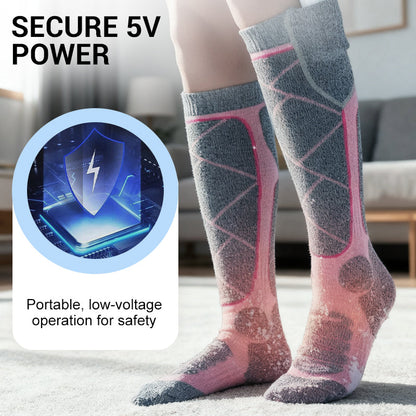 Chaussettes chauffées avec batteries rechargeables de 5000mAh - Confort hivernal ultime pour chaque aventure