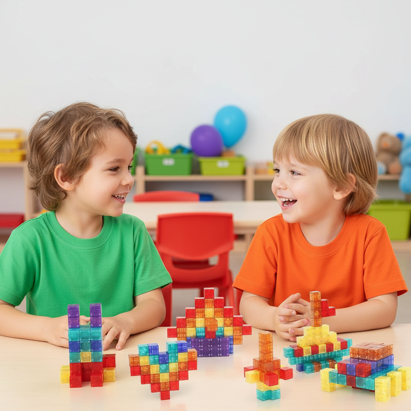 Jeu de blocs de construction magnétiques pour enfants