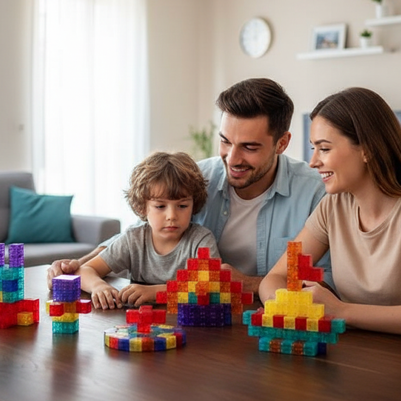 Jeu de blocs de construction magnétiques pour enfants