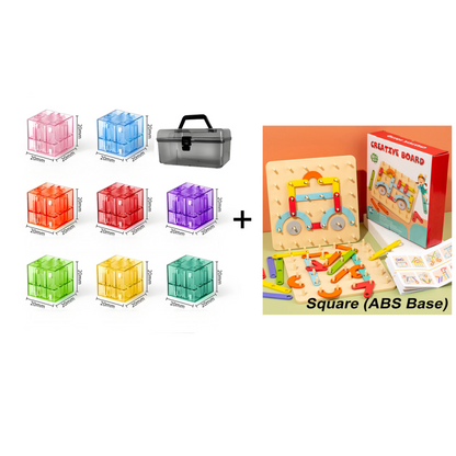 Jeu de blocs de construction magnétiques pour enfants
