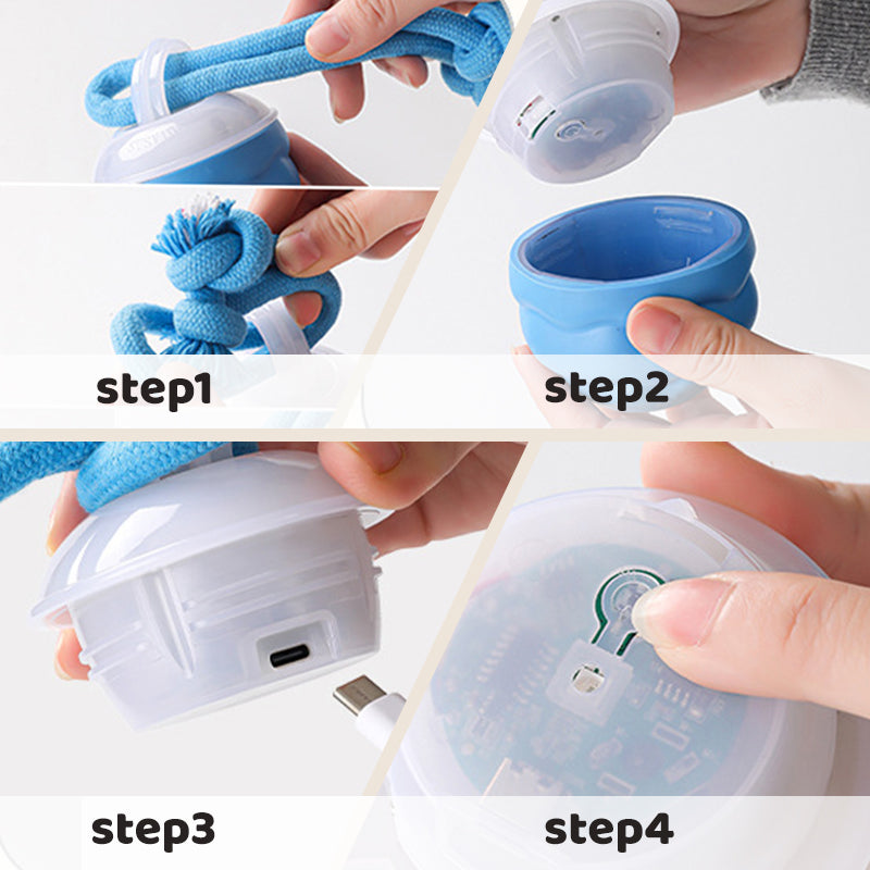 📢📢62 % de réduction !!!  💖🐾Balle Interactive Électronique Apaisante pour Animaux de Compagnie – Trois Modes, Évitement des Obstacles & Plus! 🐶💡