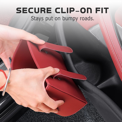 🔥 50 % DE RÉDUCTION ! Porte-gobelet universel en cuir pour portière de voiture – Cuir PU haut de gamme, attache sécurisée & compatible avec bouteilles, smartphones et plus encore 🚗☕