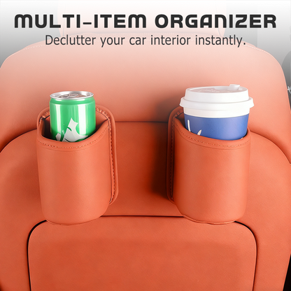🔥 50 % DE RÉDUCTION ! Porte-gobelet universel en cuir pour portière de voiture – Cuir PU haut de gamme, attache sécurisée & compatible avec bouteilles, smartphones et plus encore 🚗☕