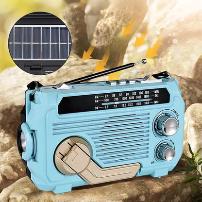 📻 60% DE RÉDUCTION ! 🔦 Radio Portable Multifonctionnelle à Manivelle – Urgences, Musique, Éclairage LED & Charge USB ⚡