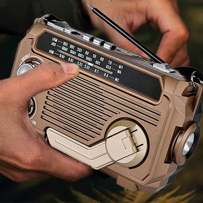 📻 60% DE RÉDUCTION ! 🔦 Radio Portable Multifonctionnelle à Manivelle – Urgences, Musique, Éclairage LED & Charge USB ⚡