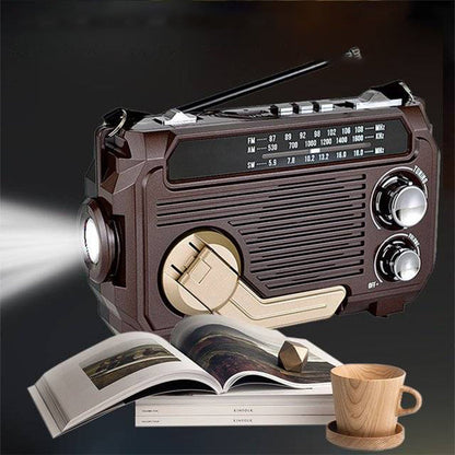 📻 60% DE RÉDUCTION ! 🔦 Radio Portable Multifonctionnelle à Manivelle – Urgences, Musique, Éclairage LED & Charge USB ⚡