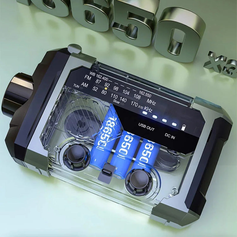📻 60% DE RÉDUCTION ! 🔦 Radio Portable Multifonctionnelle à Manivelle – Urgences, Musique, Éclairage LED & Charge USB ⚡