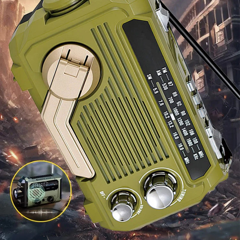 📻 60% DE RÉDUCTION ! 🔦 Radio Portable Multifonctionnelle à Manivelle – Urgences, Musique, Éclairage LED & Charge USB ⚡