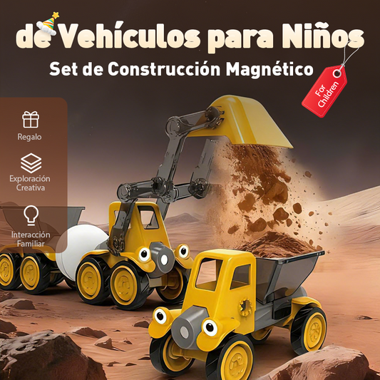 🌟Ensemble de construction magnétique de véhicules pour enfants