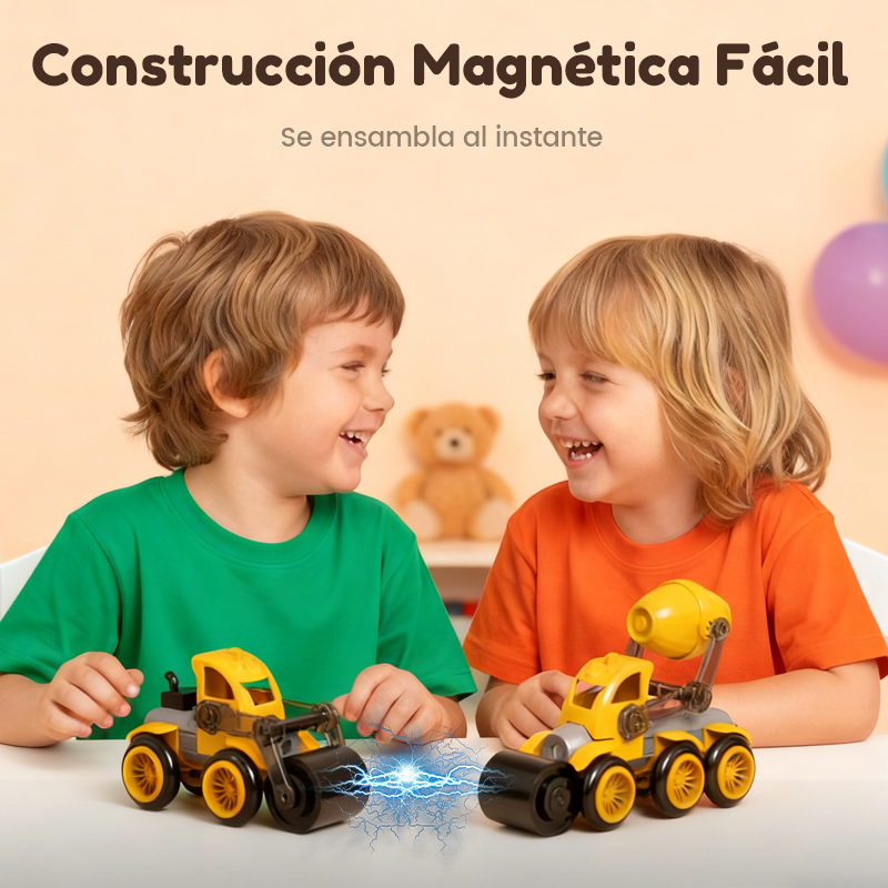 🌟Ensemble de construction magnétique de véhicules pour enfants