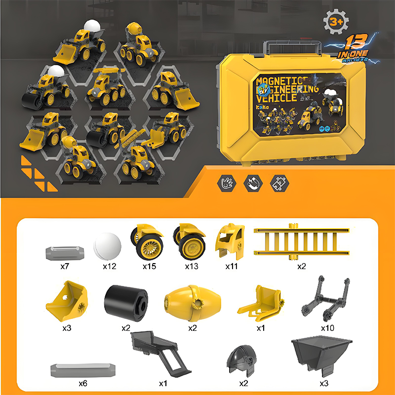 🌟Ensemble de construction magnétique de véhicules pour enfants