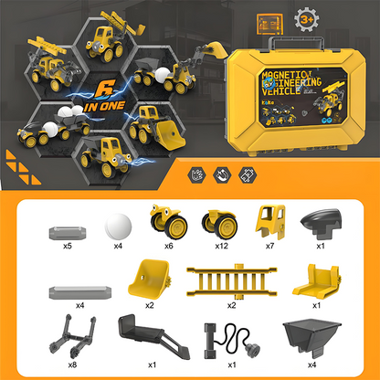 🌟Ensemble de construction magnétique de véhicules pour enfants
