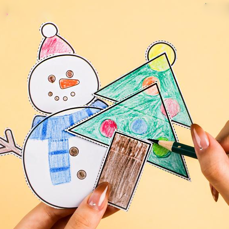 Kit de découpe de papier et d'autocollants à faire soi-même pour enfants