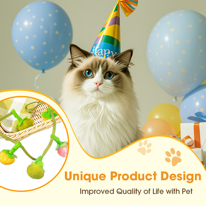 🐱 Plus de nuits tranquilles ! 💥Ficelle de jeu en forme de fruit pour fatiguer votre chat naturellement
