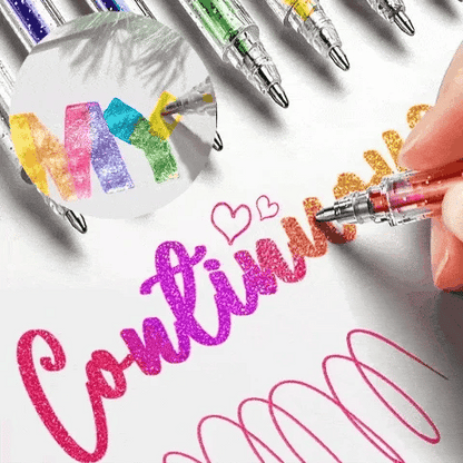 📢📢49 % de réduction !!!✨Set de Stylos Gel Pailletés Biodégradables 🎨 Écriture Douce, Couleurs Éclatantes & Idéal pour DIY, Coloriage & Créativité !