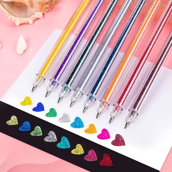 📢📢49 % de réduction !!!✨Set de Stylos Gel Pailletés Biodégradables 🎨 Écriture Douce, Couleurs Éclatantes & Idéal pour DIY, Coloriage & Créativité !