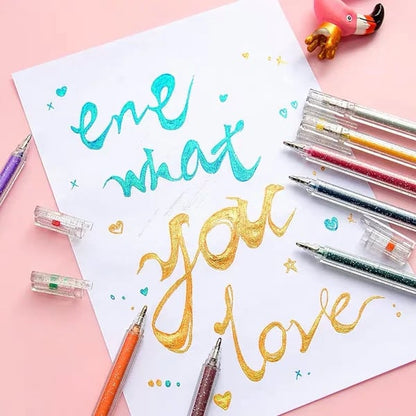 📢📢49 % de réduction !!!✨Set de Stylos Gel Pailletés Biodégradables 🎨 Écriture Douce, Couleurs Éclatantes & Idéal pour DIY, Coloriage & Créativité !