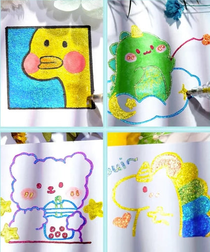 📢📢49 % de réduction !!!✨Set de Stylos Gel Pailletés Biodégradables 🎨 Écriture Douce, Couleurs Éclatantes & Idéal pour DIY, Coloriage & Créativité !