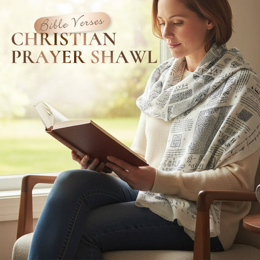 ✝️ 50% de réduction ! 🙏 Châle de Prière Chrétien – Léger, Doux & Symboles Inspirants pour le Culte et la Méditation ✨📦