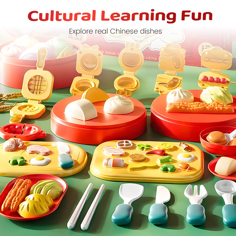 Ensemble de pâte à modeler pour enfants créatifs, cuisine chinoise