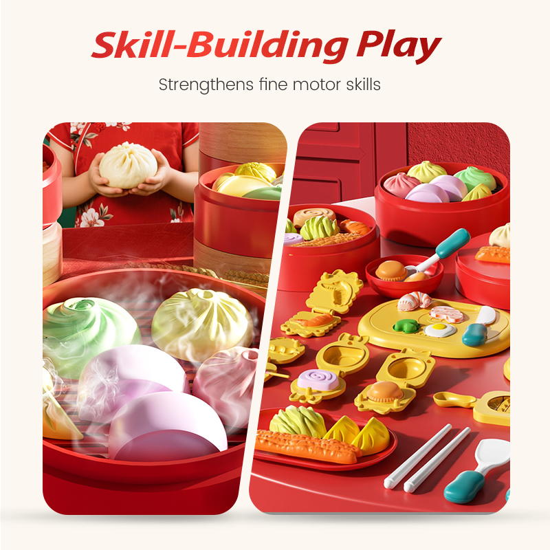 Ensemble de pâte à modeler pour enfants créatifs, cuisine chinoise