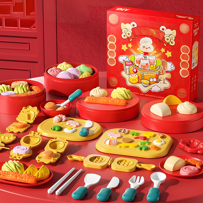 Ensemble de pâte à modeler pour enfants créatifs, cuisine chinoise