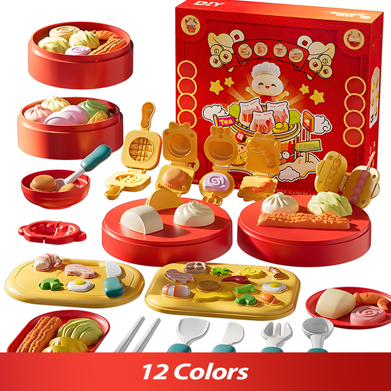 Ensemble de pâte à modeler pour enfants créatifs, cuisine chinoise