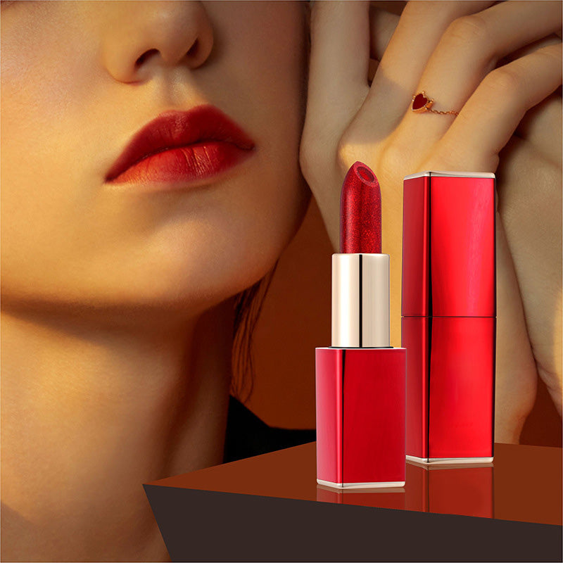 🔥 Promotion Éclair de Noël – 49% de réduction ! 💄 Rouge à Lèvres Pailleté Hydratant qui Change de Couleur – Double Couche, Longue Tenue & Activation Thermique