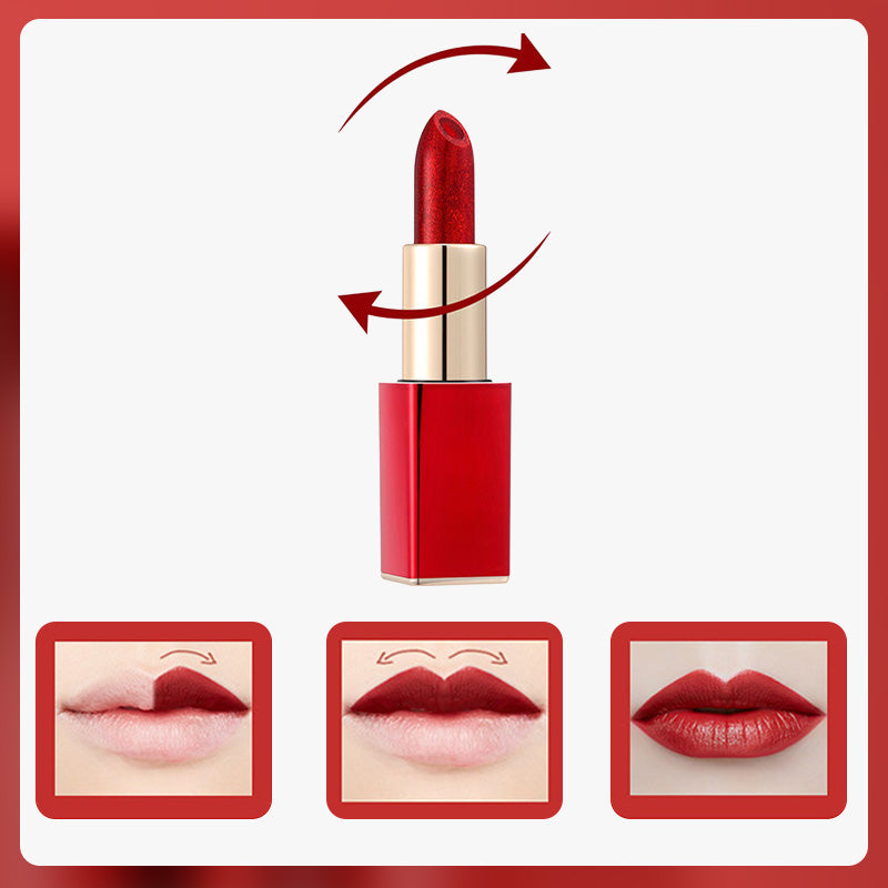 🔥 Promotion Éclair de Noël – 49% de réduction ! 💄 Rouge à Lèvres Pailleté Hydratant qui Change de Couleur – Double Couche, Longue Tenue & Activation Thermique