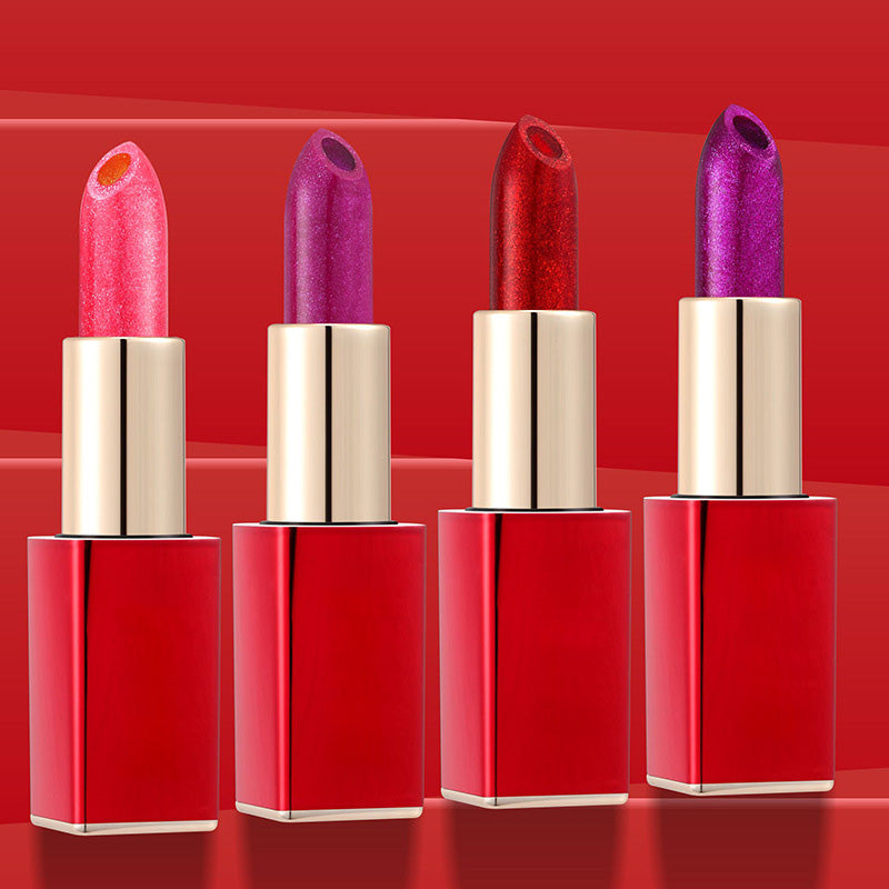 🔥 Promotion Éclair de Noël – 49% de réduction ! 💄 Rouge à Lèvres Pailleté Hydratant qui Change de Couleur – Double Couche, Longue Tenue & Activation Thermique