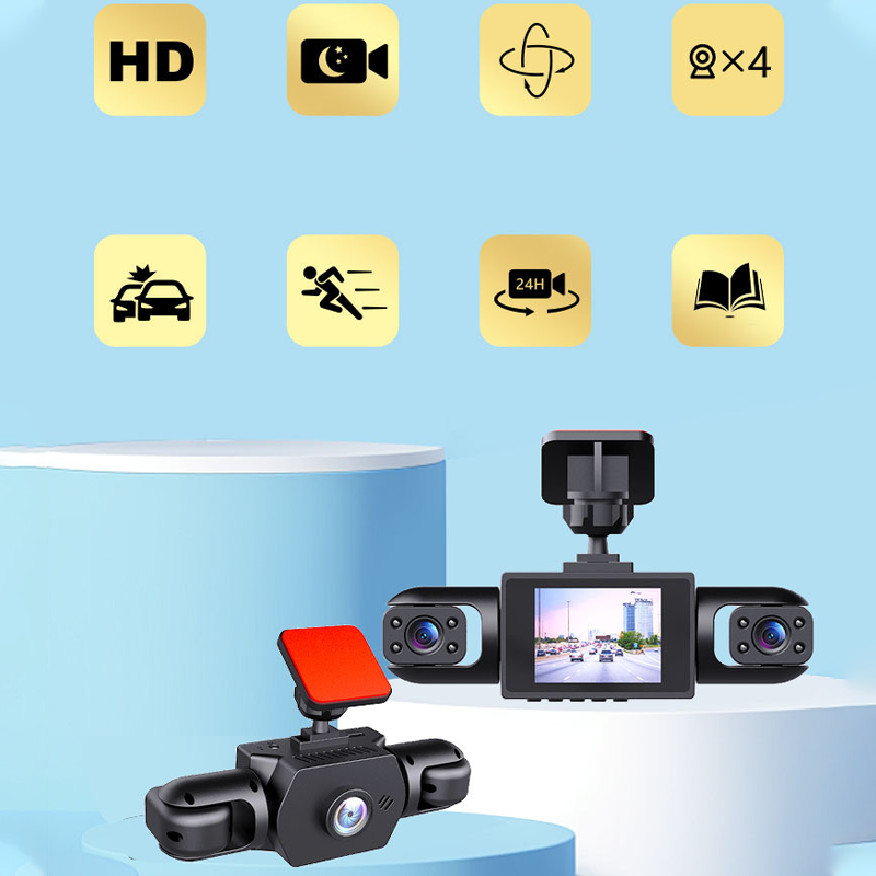 🚗📹 Dashcam 4K pour voiture avec 4 caméras – vision panoramique à 360° pour un enregistrement complet et une protection maximale. 🛡️⚡ Installation facile, sécurité permanente ! 🎯